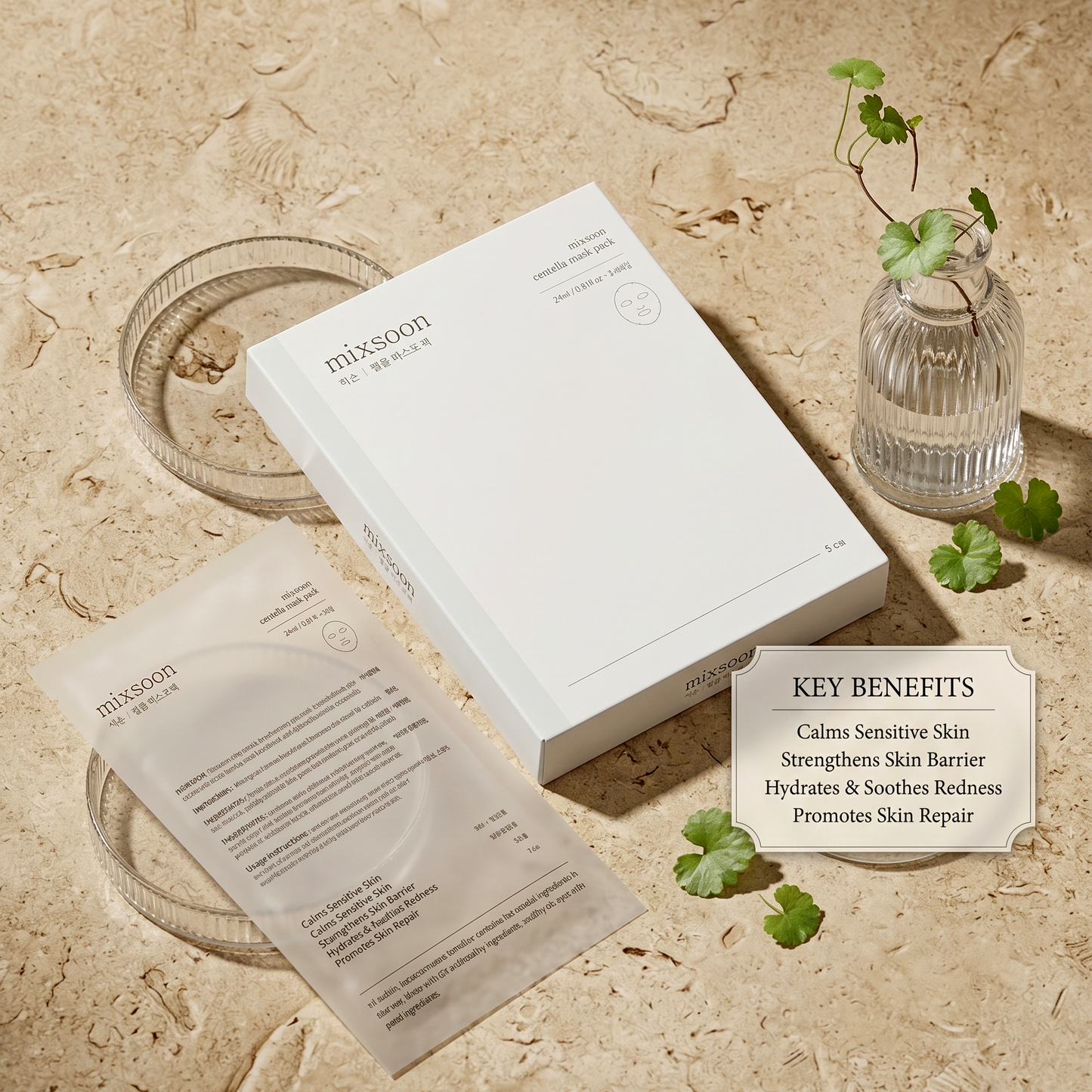 Mixsoon Centella Face Mask 5pc | AmiGlow NZ