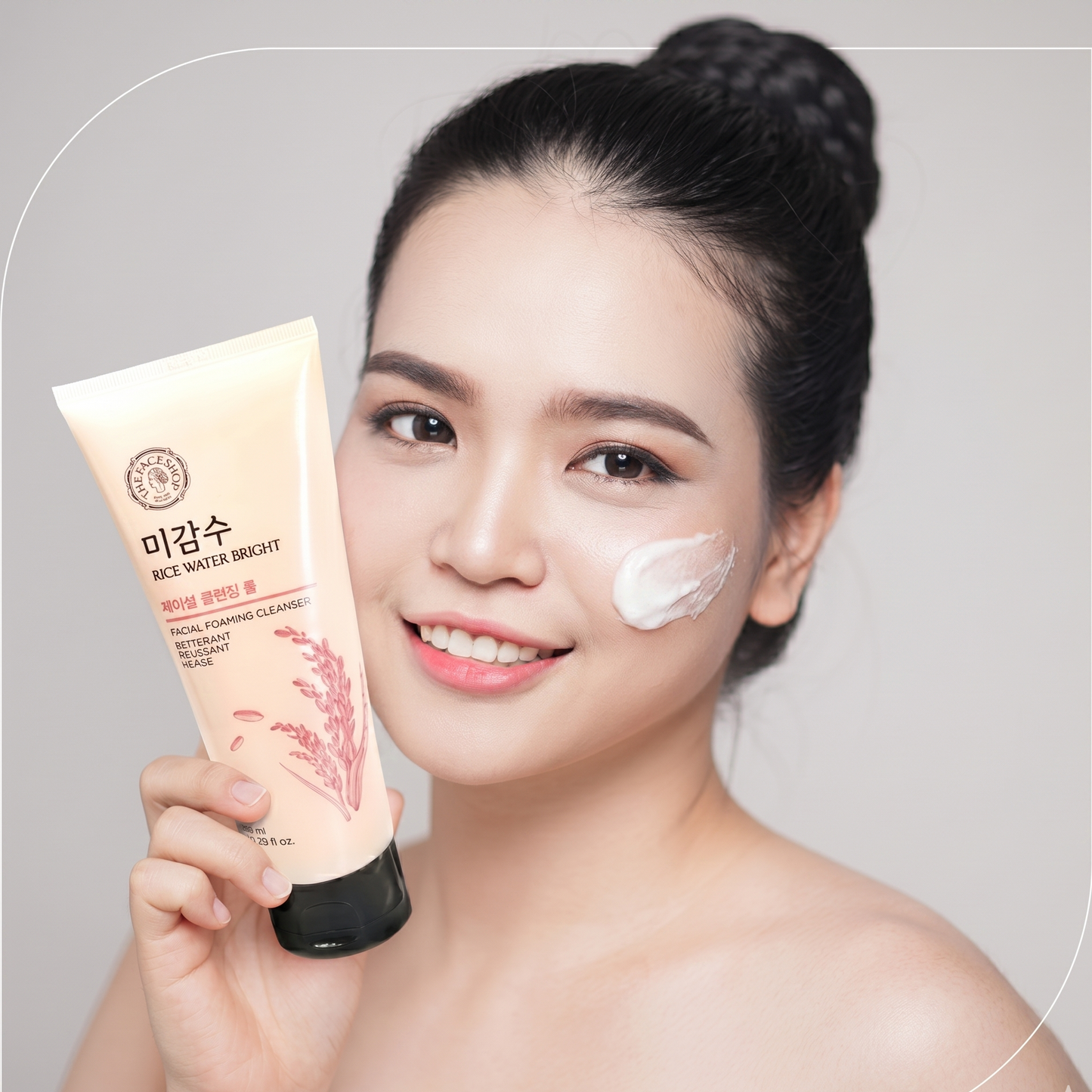 The Face Shop Rice Water Bright Foaming Cleanser 150ml | AmiGlow NZ