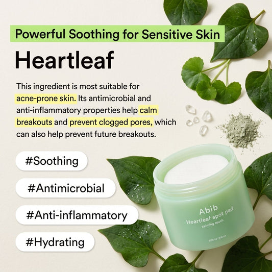 Abib Heartleaf Spot Pad Calming Touch 80 Pads | AmiGlow NZ - AmiGlow