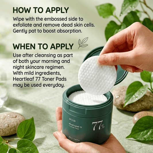 ANUA Heartleaf 77 Clear Pad 160ml (70 ea) | Soothing Toner Pads | AmiGlow NZ - AmiGlow
