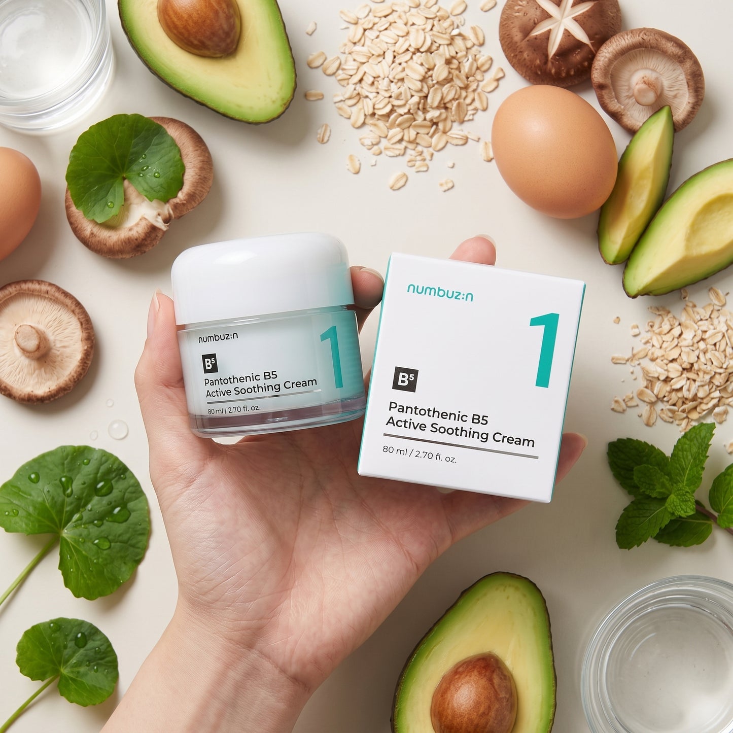 numbuzin No.1 Pantothenic B5 Active Soothing Cream 80ml | AmiGlow NZ