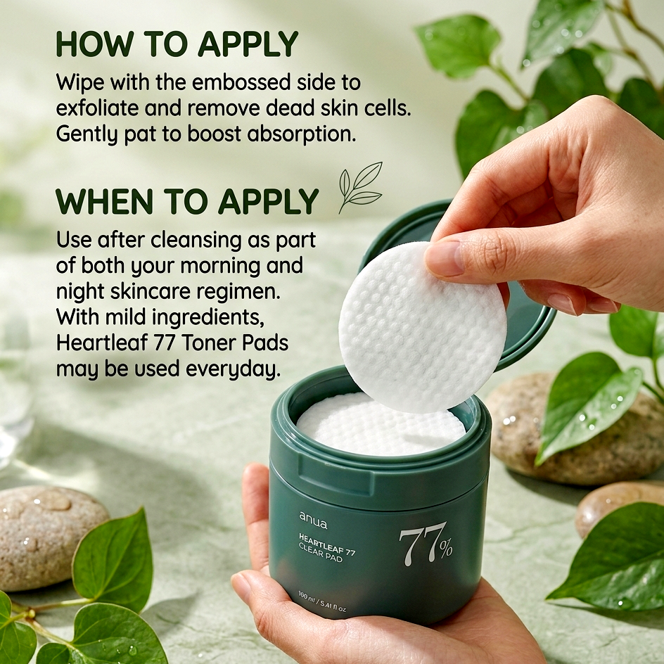 ANUA Heartleaf 77 Clear Pad 160ml (70 ea) | Soothing Toner Pads | AmiGlow NZ