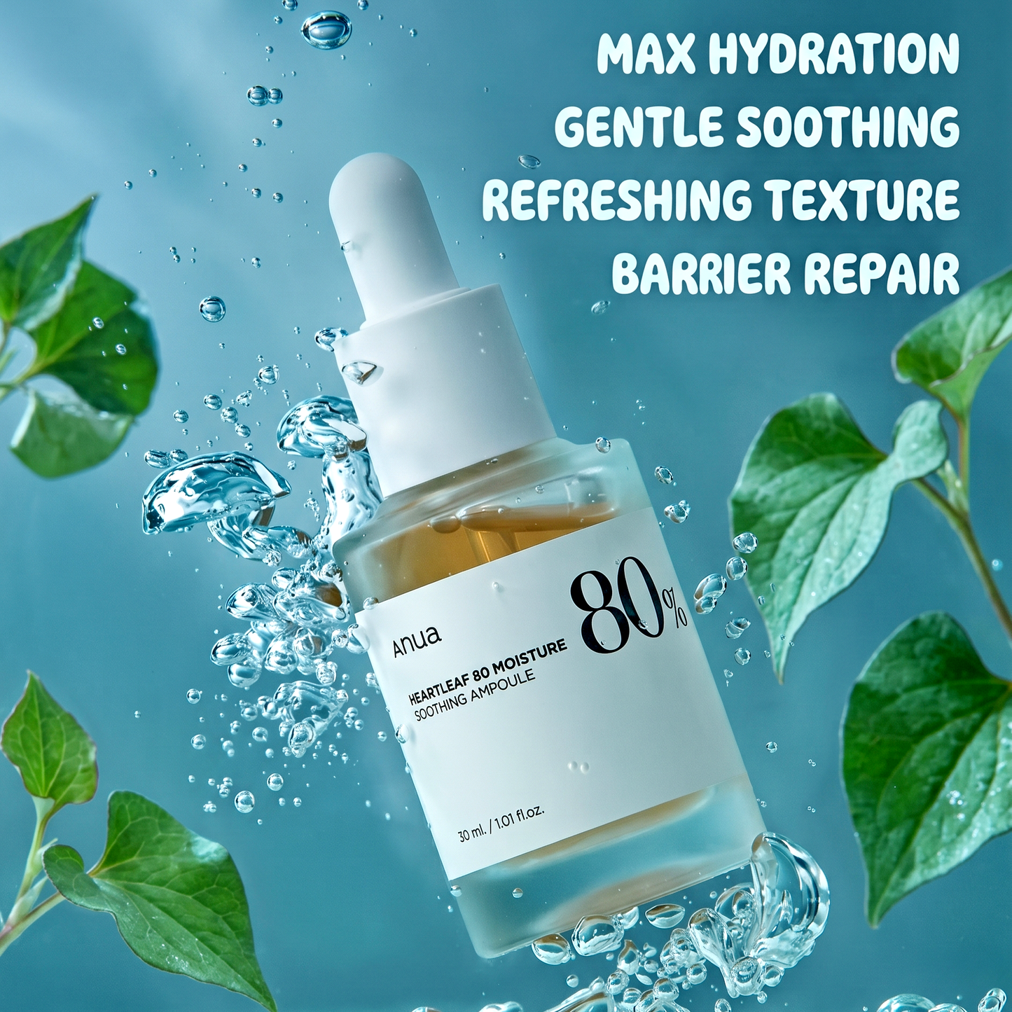 ANUA Heartleaf 80% Soothing Ampoule 30ml | Calming Ampoule | AmiGlow NZ