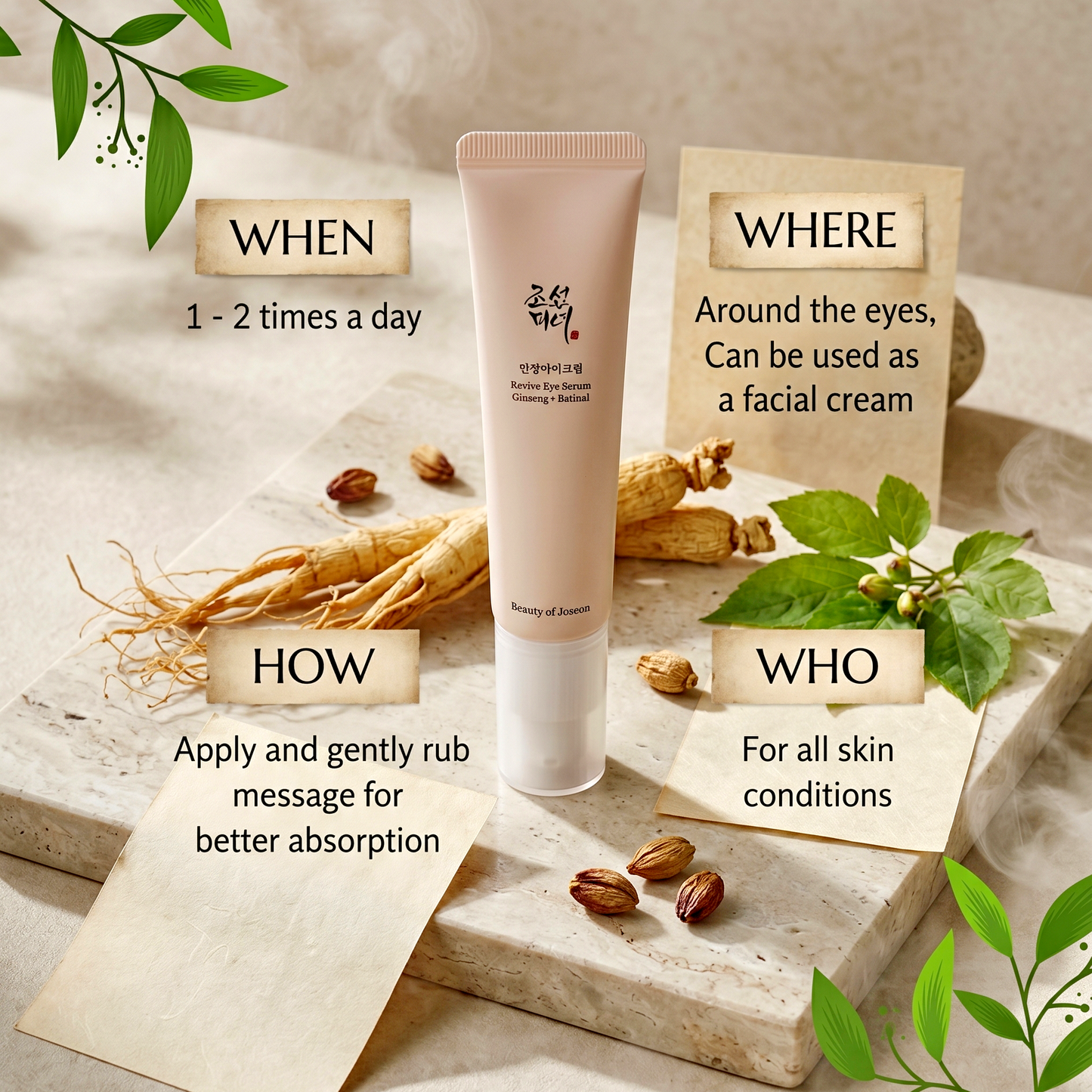 Beauty of Joseon Revive Eye Serum 30ml | Ginseng + Retinal | AmiGlow NZ
