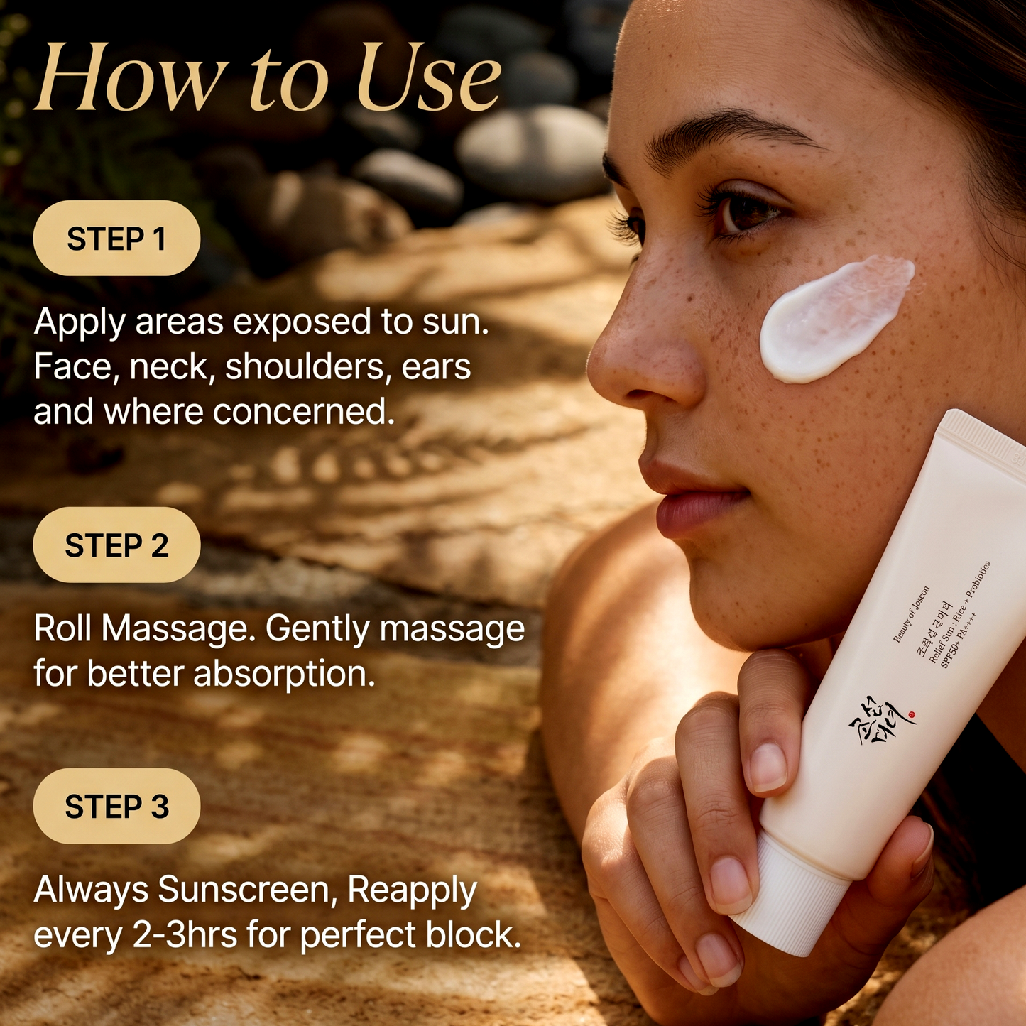 BEAUTY OF JOSEON- Relief Sun SPF50+ Rice + Probiotic 50ml | AmiGlow NZ