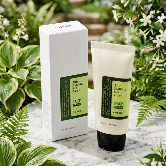 COSRX Aloe Soothing Sun Cream SPF50+ 50ml | Best Korean Sunscreen | AmiGlow NZ