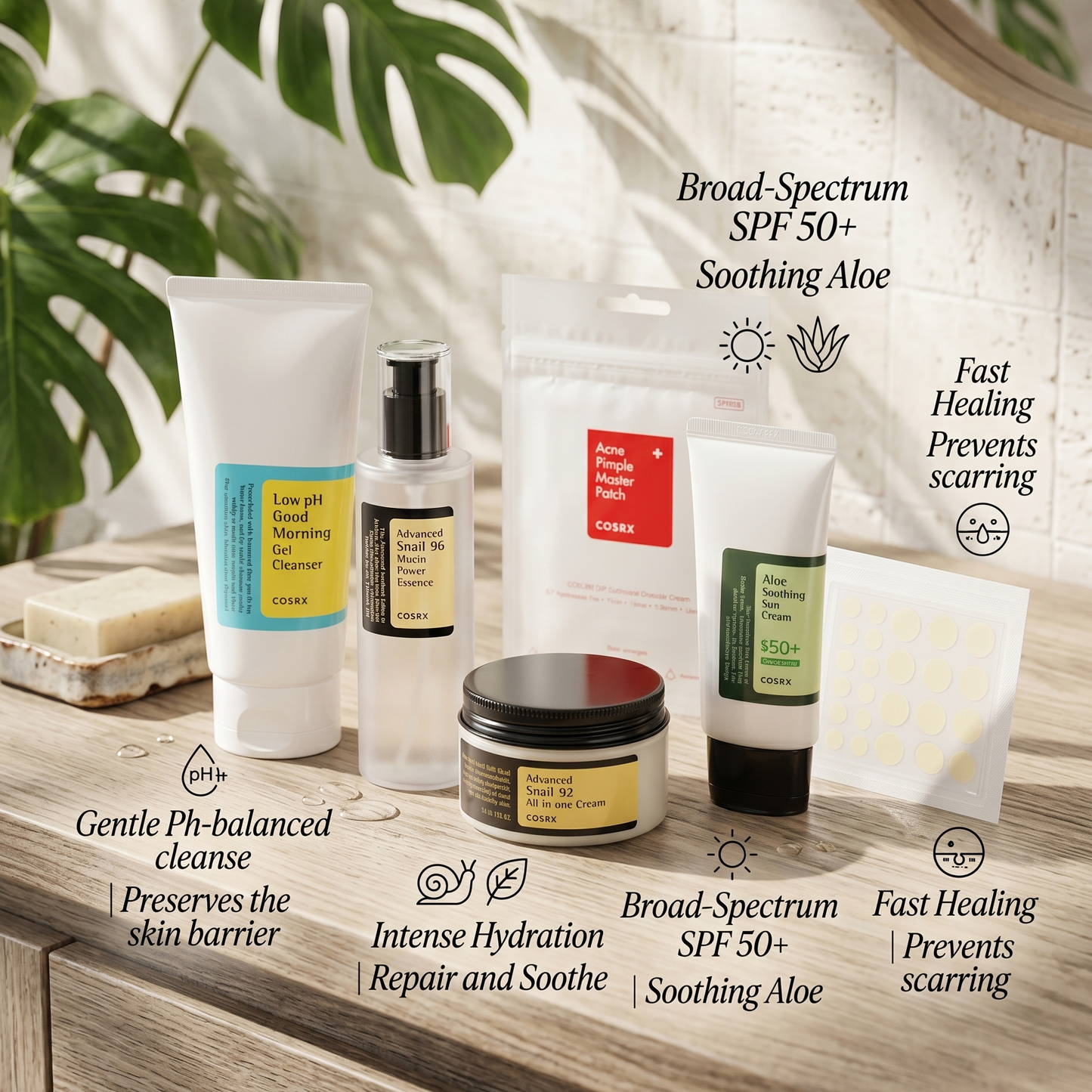 COSRX Ultimate Essentials Starter Kit | Full-Sized K-Beauty Set | AmiGlow NZ