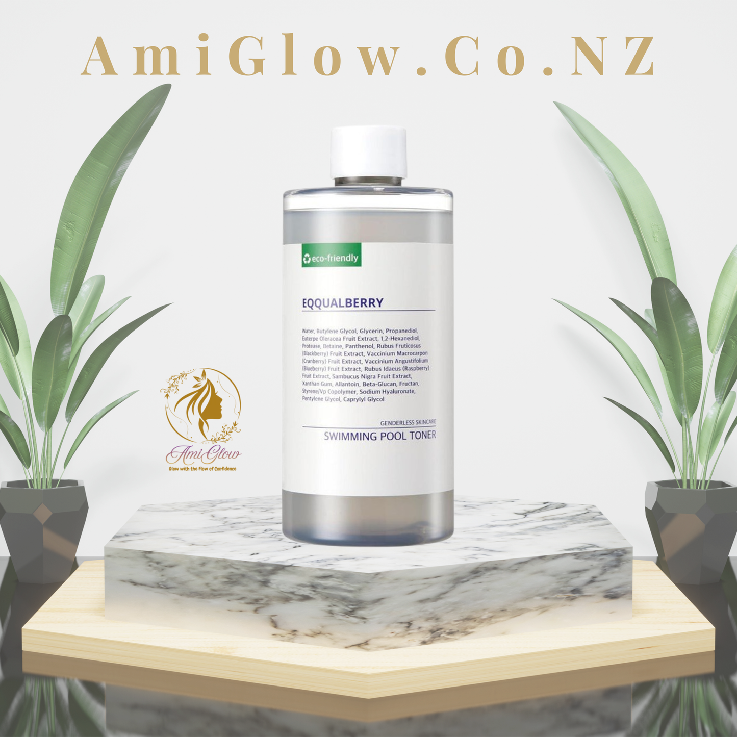 Eqqualberry Swimming Pool Daily Facial Toner 300ml | Hydrating Toner | AmiGlow NZ