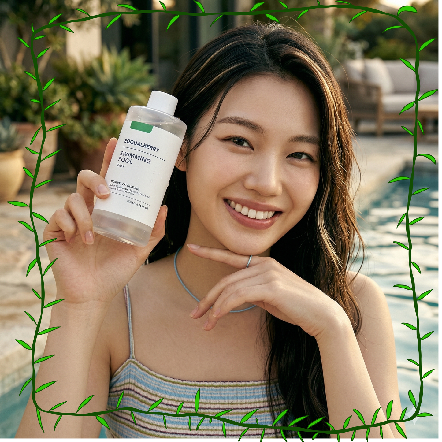 Eqqualberry Swimming Pool Daily Facial Toner 300ml | Hydrating Toner | AmiGlow NZ