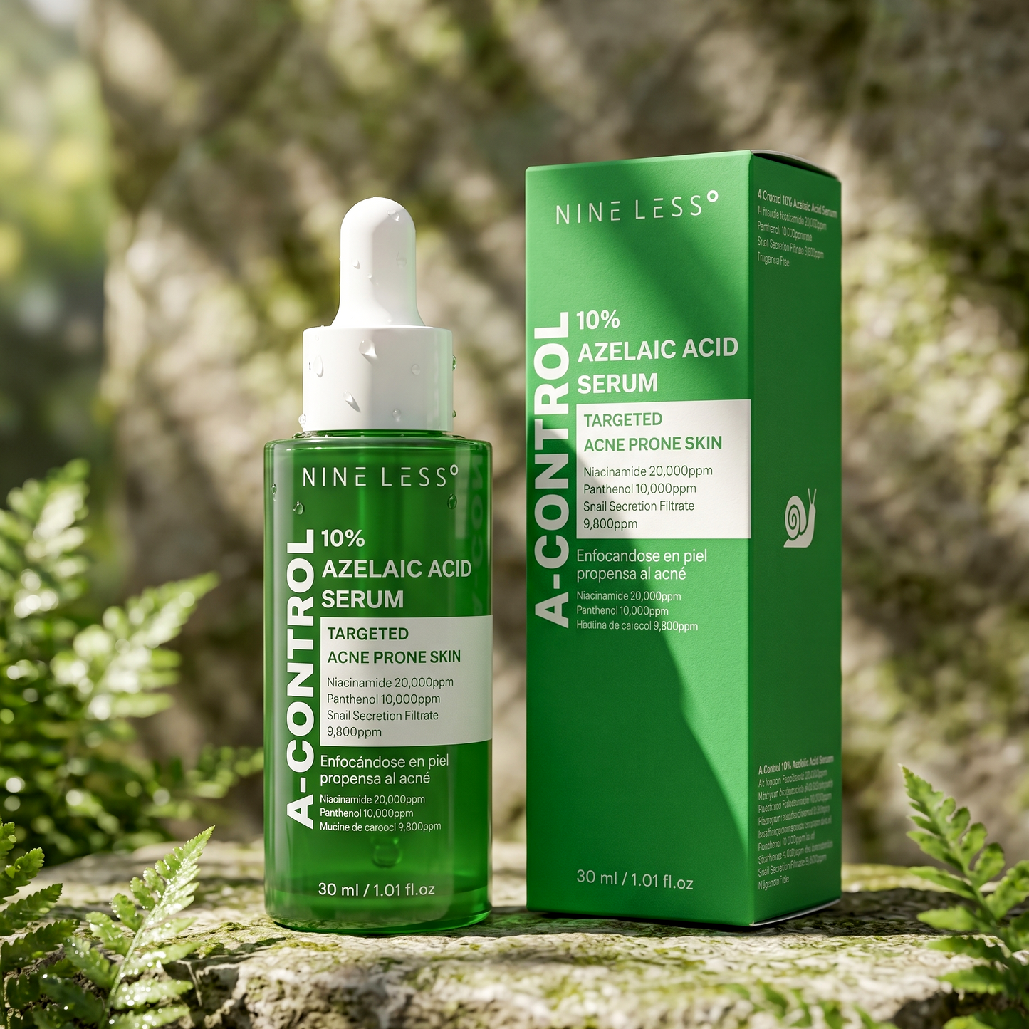 NINELESS A-Control 10% Azelaic Acid Serum 30ml | Redness & Acne Repair | AmiGlow NZ