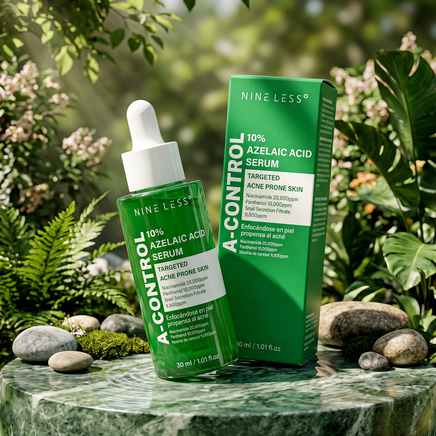 NINELESS A-Control 10% Azelaic Acid Serum 30ml | Redness & Acne Repair | AmiGlow NZ