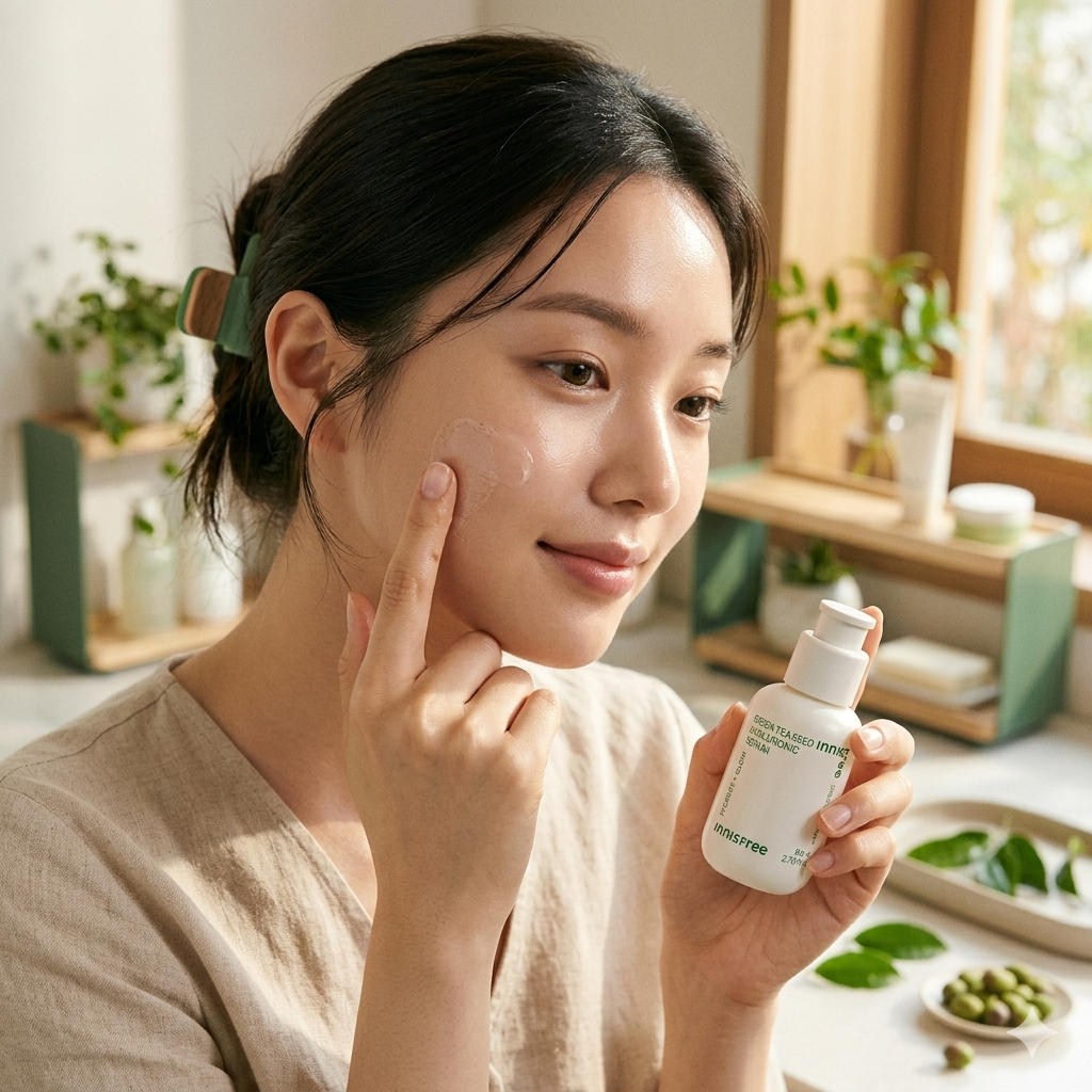 Innisfree Green Tea Seed Hyaluronic Serum | Hydrating Serum | AmiGlow NZ