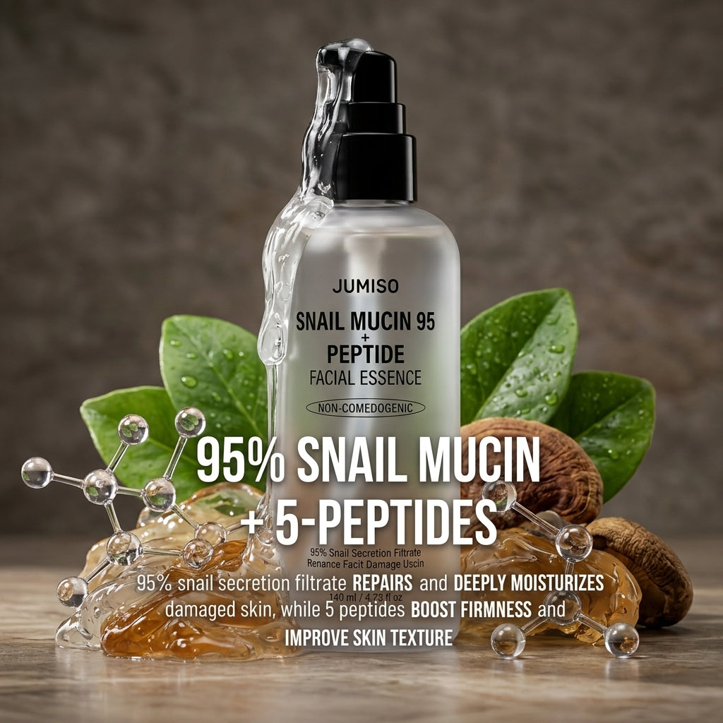 JUMISO Snail Mucin 95 + Peptide Facial Essence 140ml | AmiGlow NZ