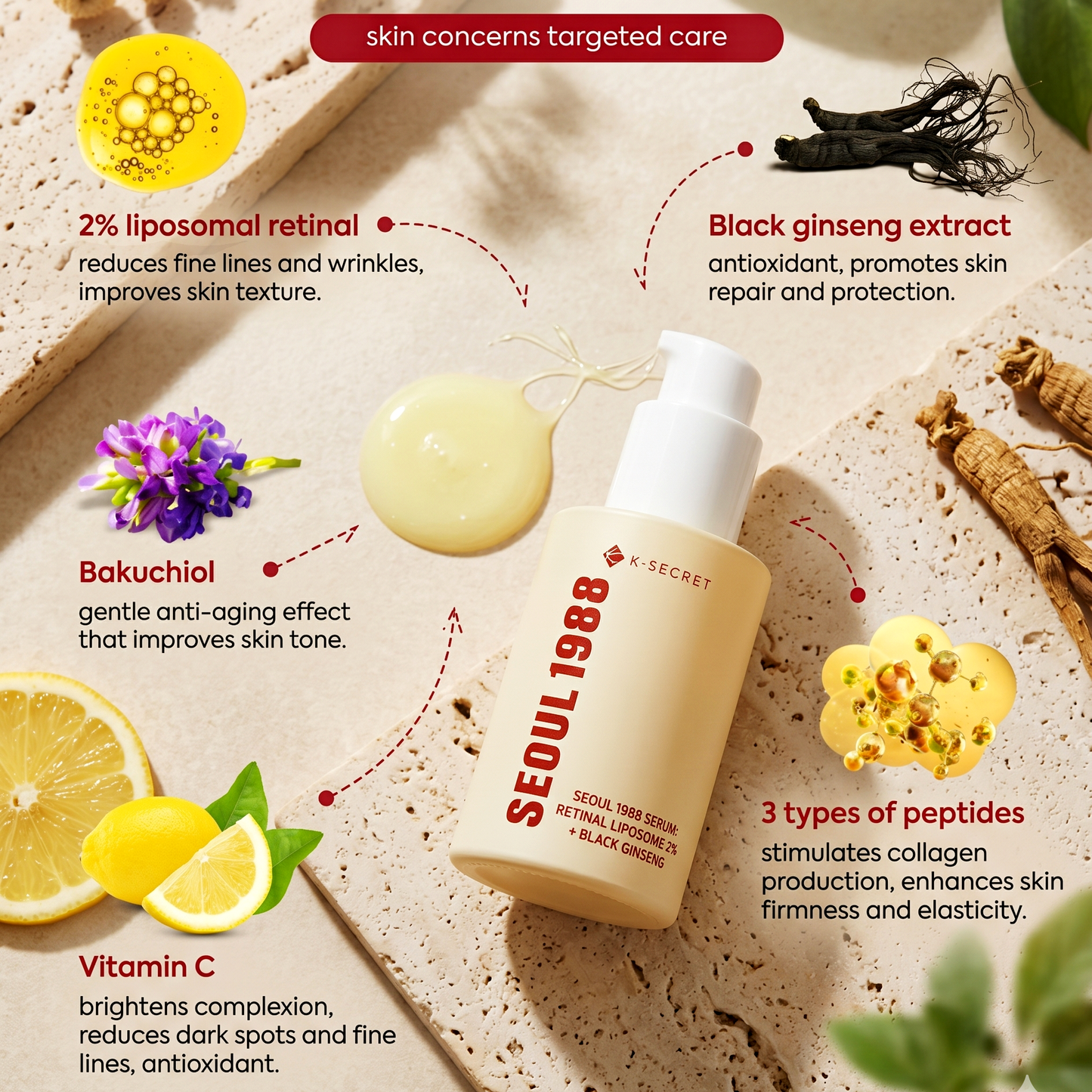 K-SECRET SEOUL 1988 Retinal Liposome 2% Serum 30ml | Niacinamide & Vitamin C Serum | AmiGlow NZ