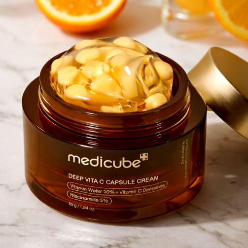 Medicube Deep Vita C Capsule Cream | Brightening Vitamin C Cream NZ | AmiGlow NZ