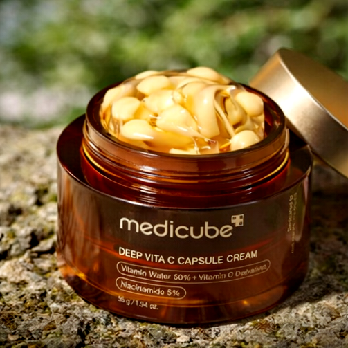 Medicube Deep Vita C Capsule Cream | Brightening Vitamin C Cream NZ | AmiGlow NZ