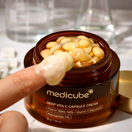 Medicube Deep Vita C Capsule Cream | Brightening Vitamin C Cream NZ | AmiGlow NZ