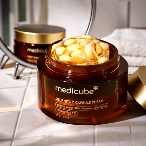 Medicube Deep Vita C Capsule Cream | Brightening Vitamin C Cream NZ | AmiGlow NZ