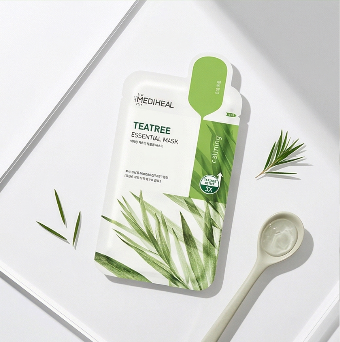 Mediheal Teatree Essential Mask 1 pc | Acne Care Sheet Mask NZ | AmiGlow