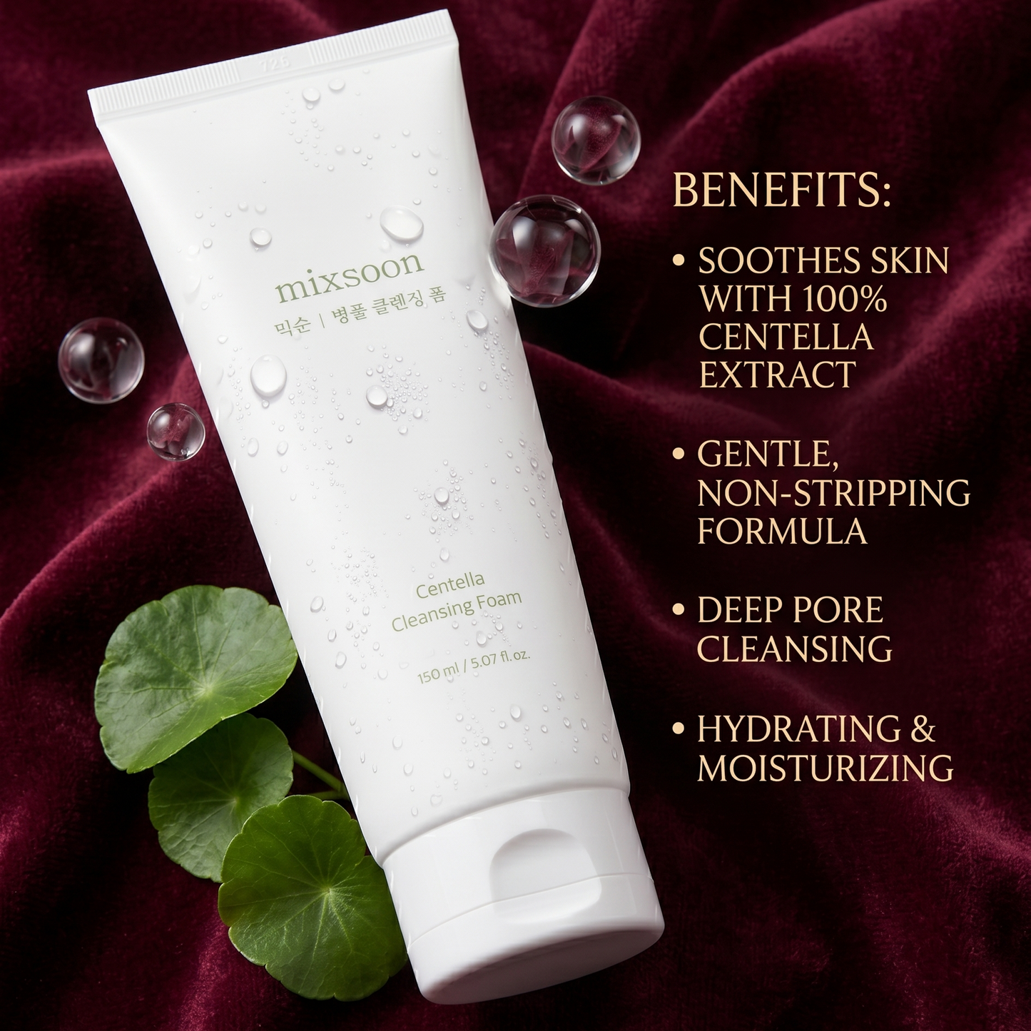 Mixsoon Centella Cleansing Foam | Gentle Korean Cleanser | AmiGlow NZ