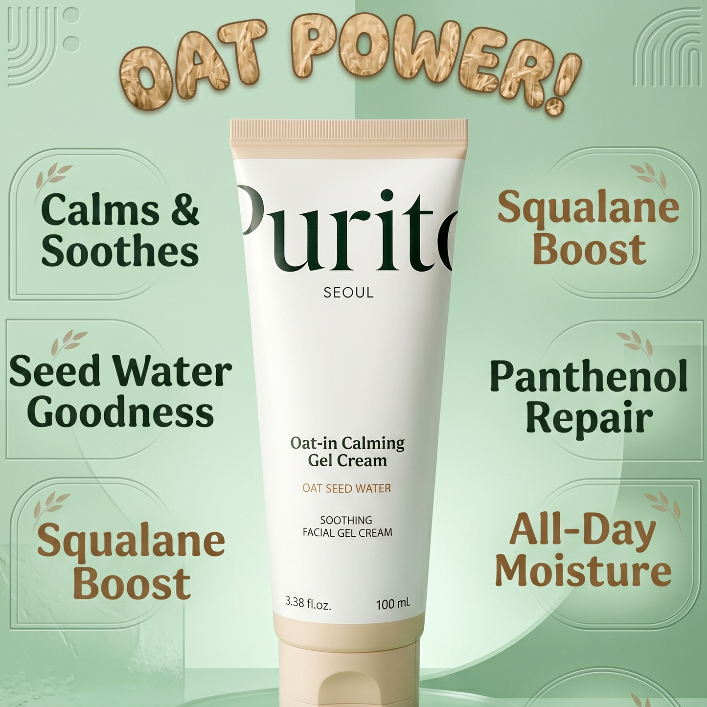 Purito SEOUL Oat-In Calming Gel Cream 100ml | Soothing Cream | AmiGlow NZ