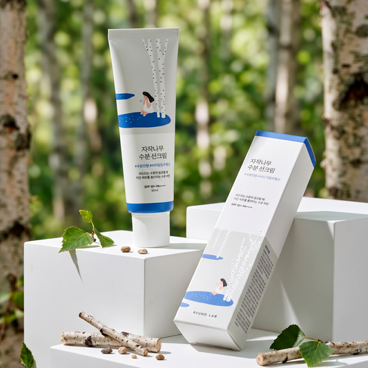 Round Lab- Birch Juice Moisturizing Mild-up Sun Cream 50ml | AmiGlow NZ