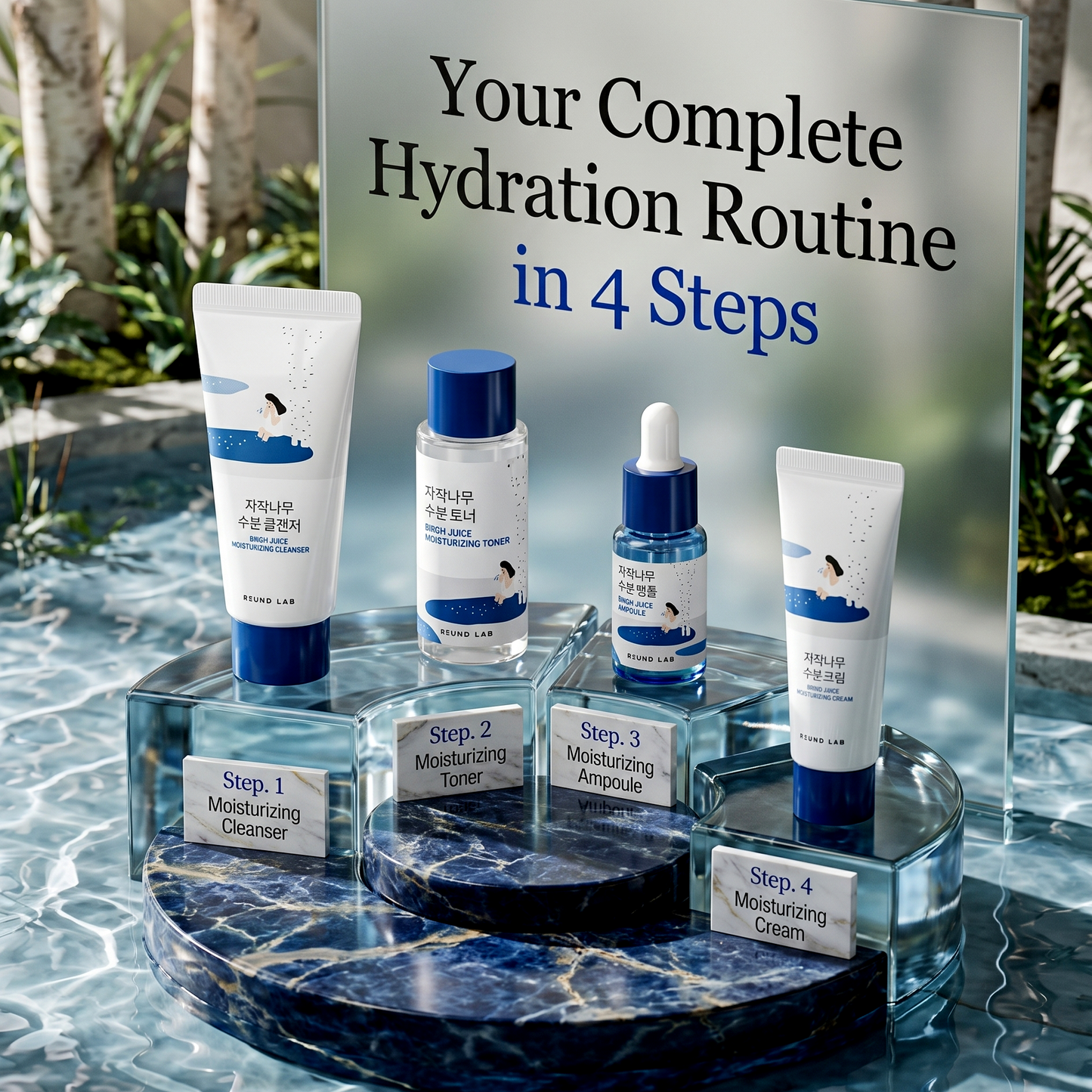 Round Lab Birch Juice Trial Kit | Hydration 4pcs Set | AmiGlow NZ