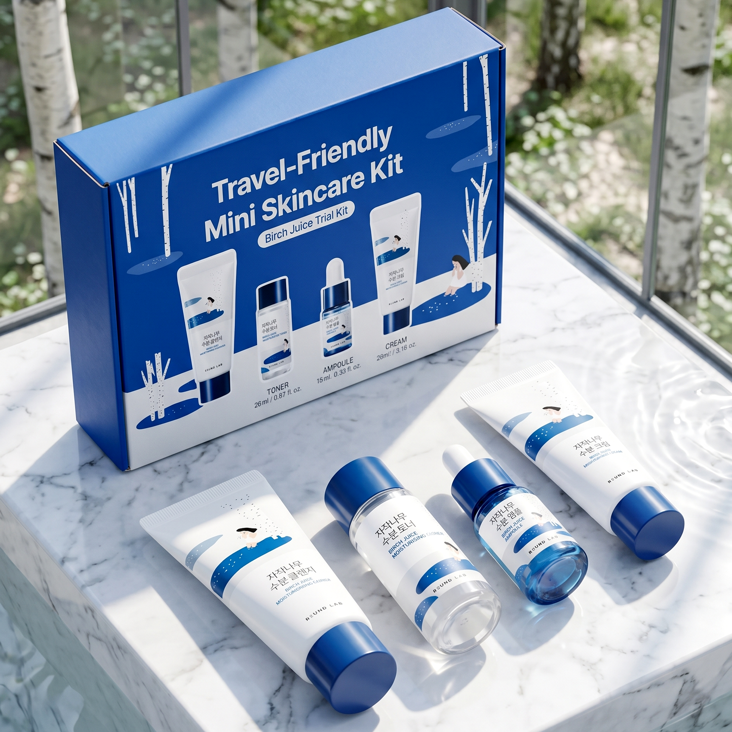 Round Lab Birch Juice Trial Kit | Hydration 4pcs Set | AmiGlow NZ