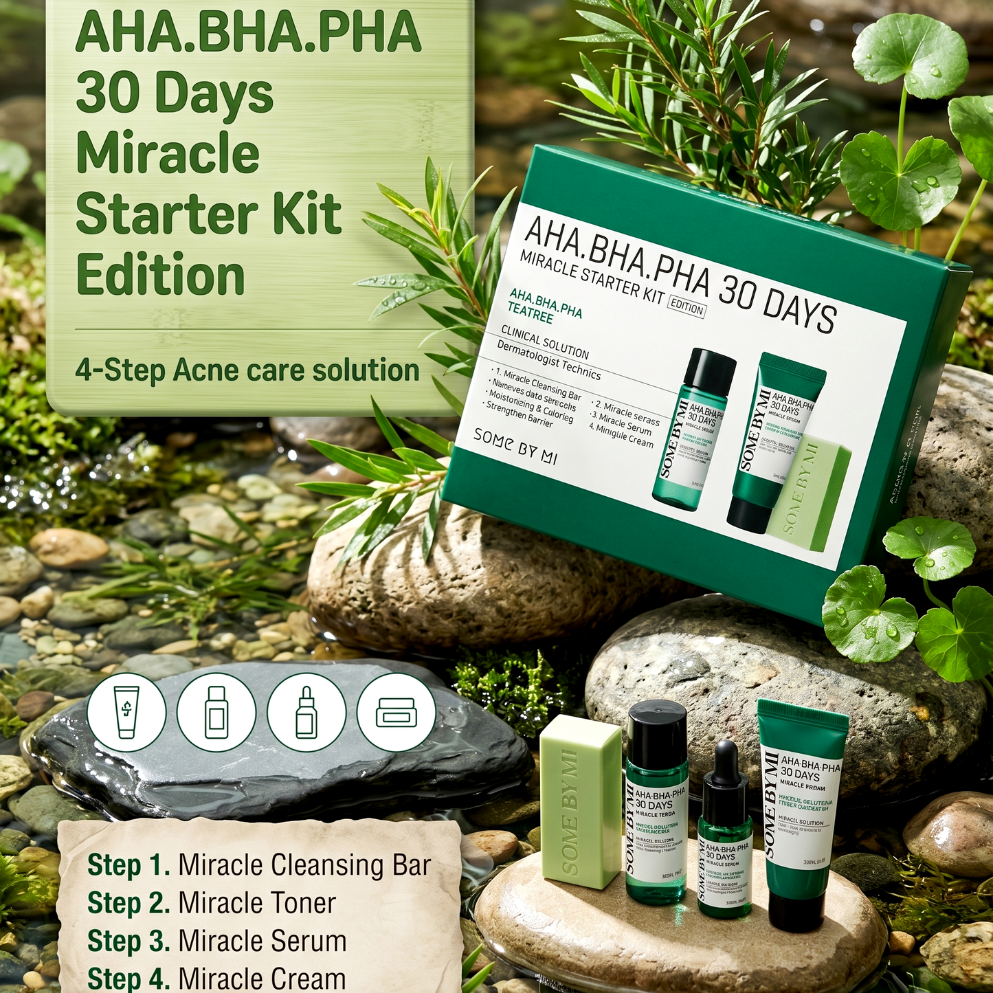 Some By Mi 30 Days Miracle Starter Kit | Acne & Pore Care | AmiGlow NZ