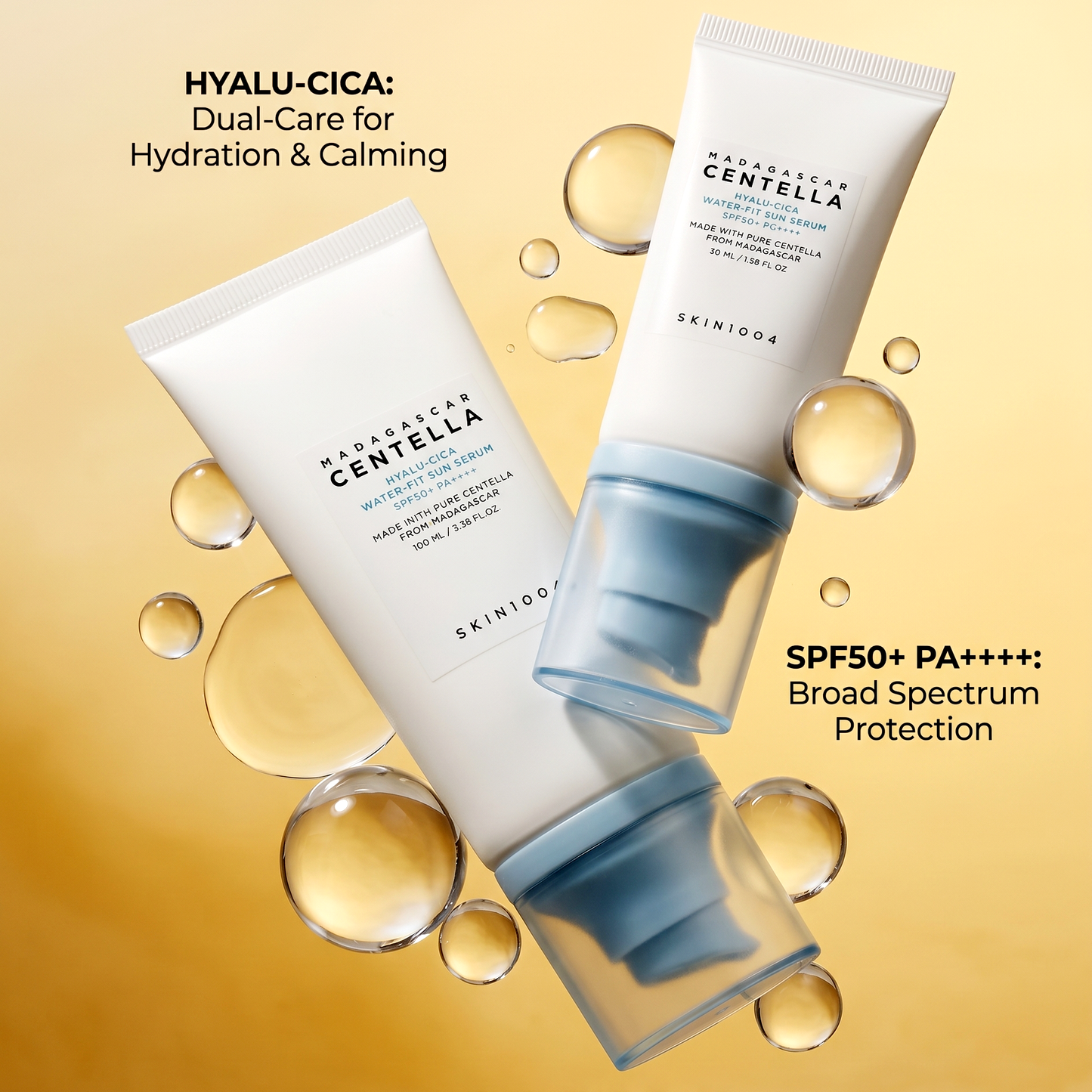 Skin1004 Madagascar Centella Hyalu-Cica Water-Fit Sun Serum SPF50+ PA++++ 100ml | AmiGlow NZ