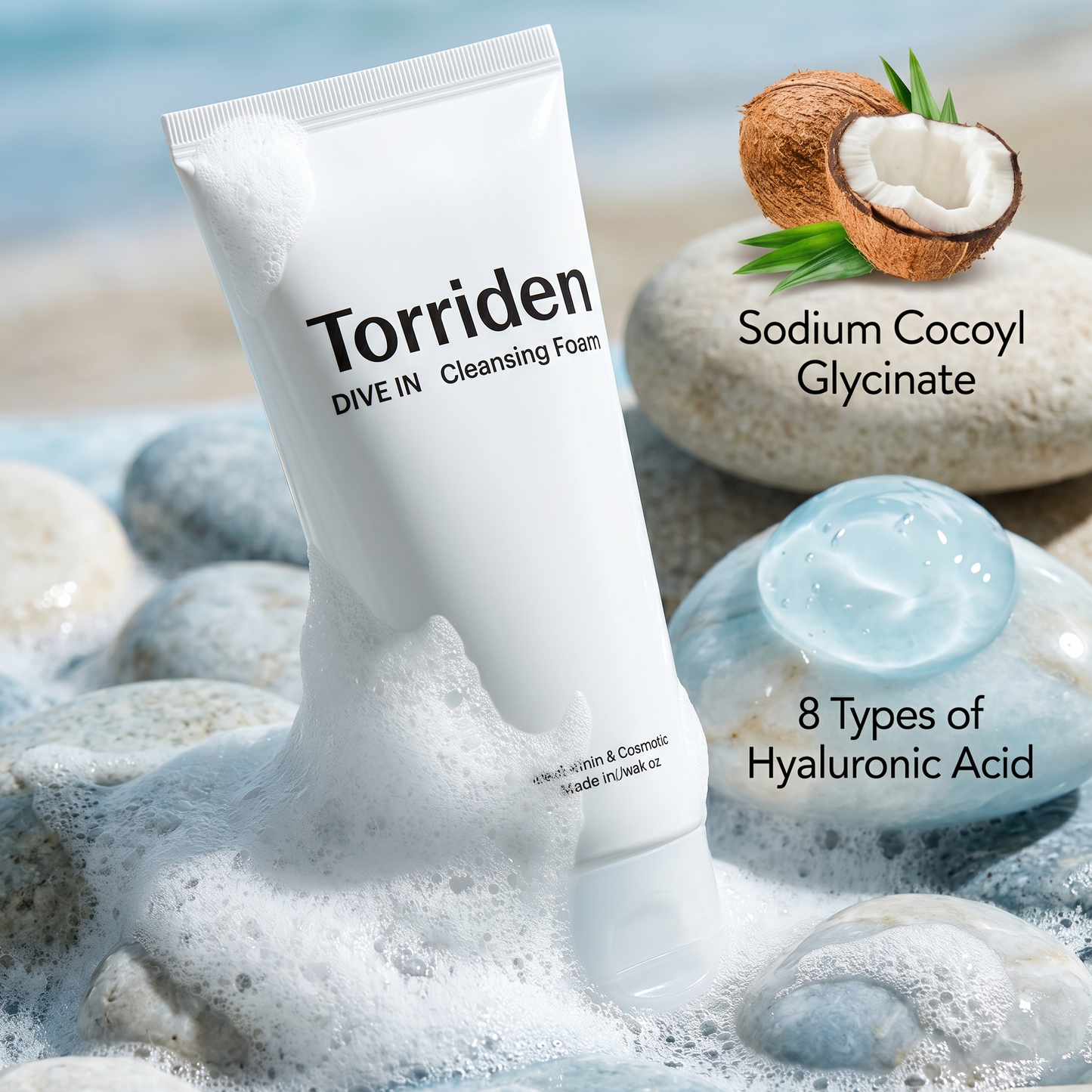 Torriden DIVE-IN Low Molecular Hyaluronic Acid Cleansing Foam 150ml | AmiGlow NZ