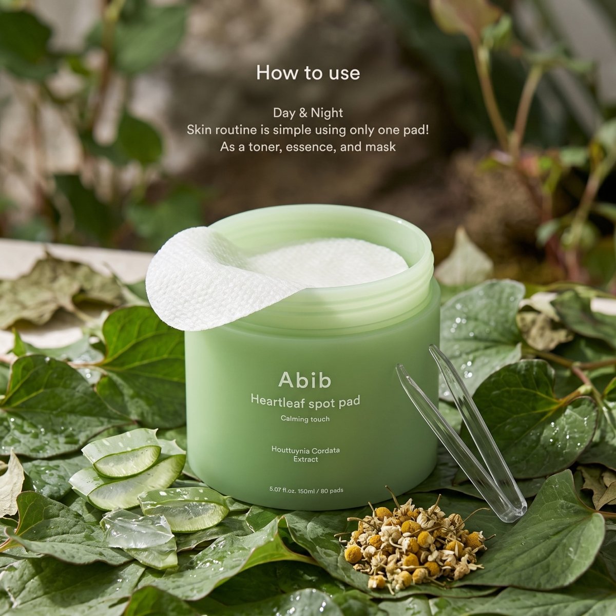 Abib Heartleaf Spot Pad Calming Touch 80 Pads | AmiGlow NZ - AmiGlow