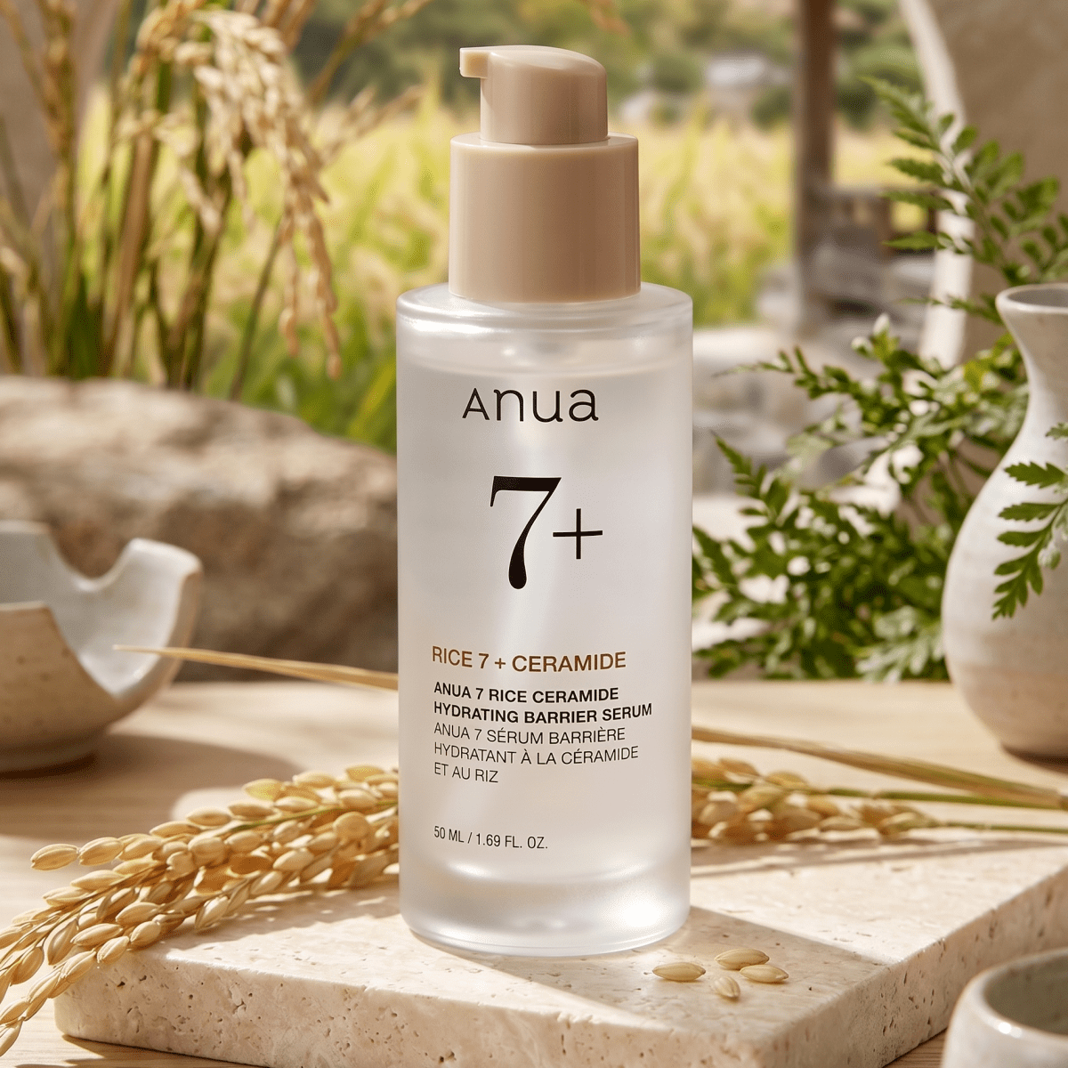 ANUA 7 Rice Ceramide Hydrating Barrier Serum 50ml | Hydrating Serum | AmiGlow NZ - AmiGlow