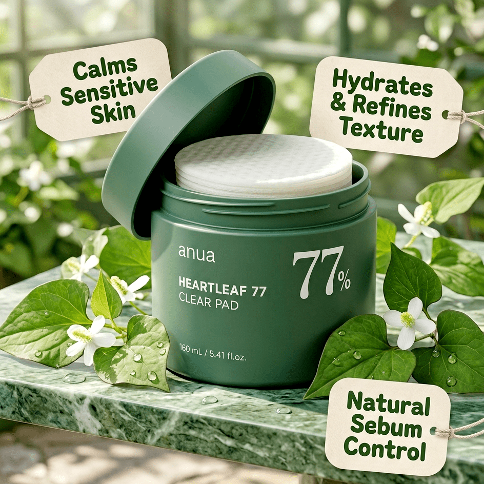 ANUA Heartleaf 77 Clear Pad 160ml (70 ea) | Soothing Toner Pads | AmiGlow NZ - AmiGlow
