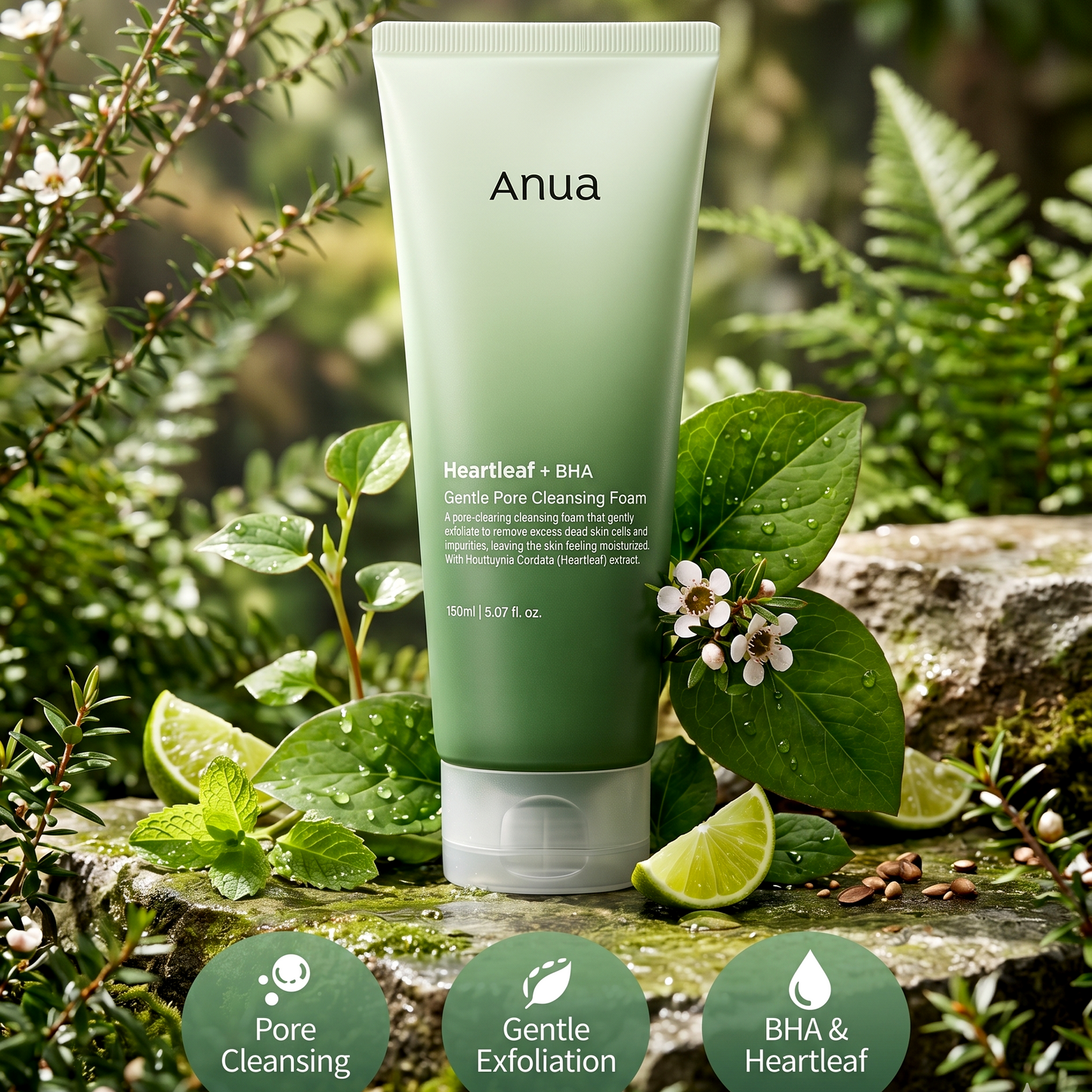 ANUA Heartleaf Quercetinol Pore Deep Cleansing Foam 150ml | AmiGlow NZ