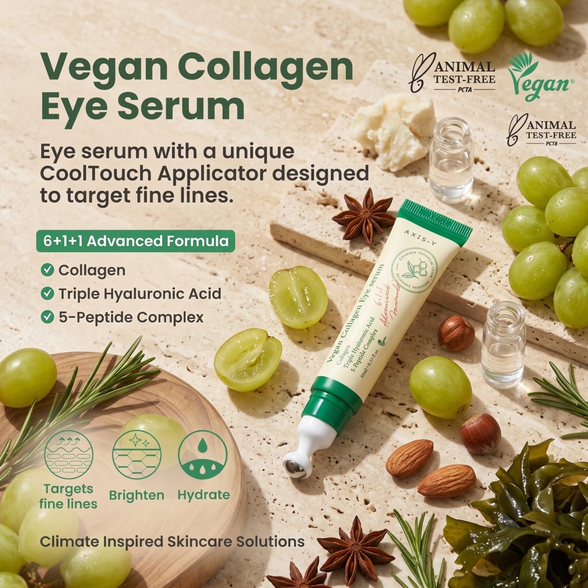 AXIS-Y Vegan Collagen Eye Serum 10ml | AmiGlow NZ - AmiGlow