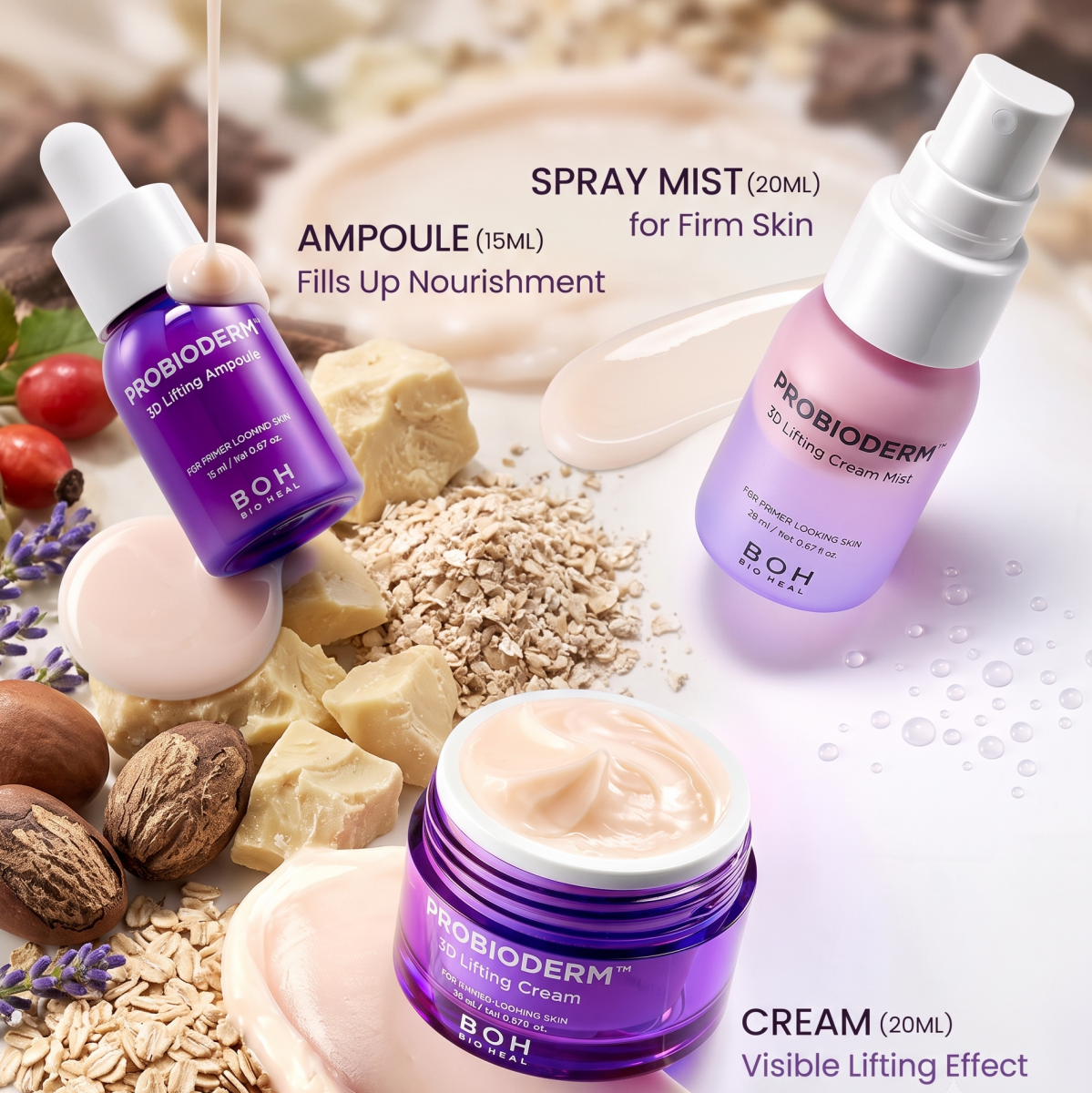BIOHEAL BOH Probioderm 3D Lifting Travel Kit 3 items | AmiGlow NZ - AmiGlow