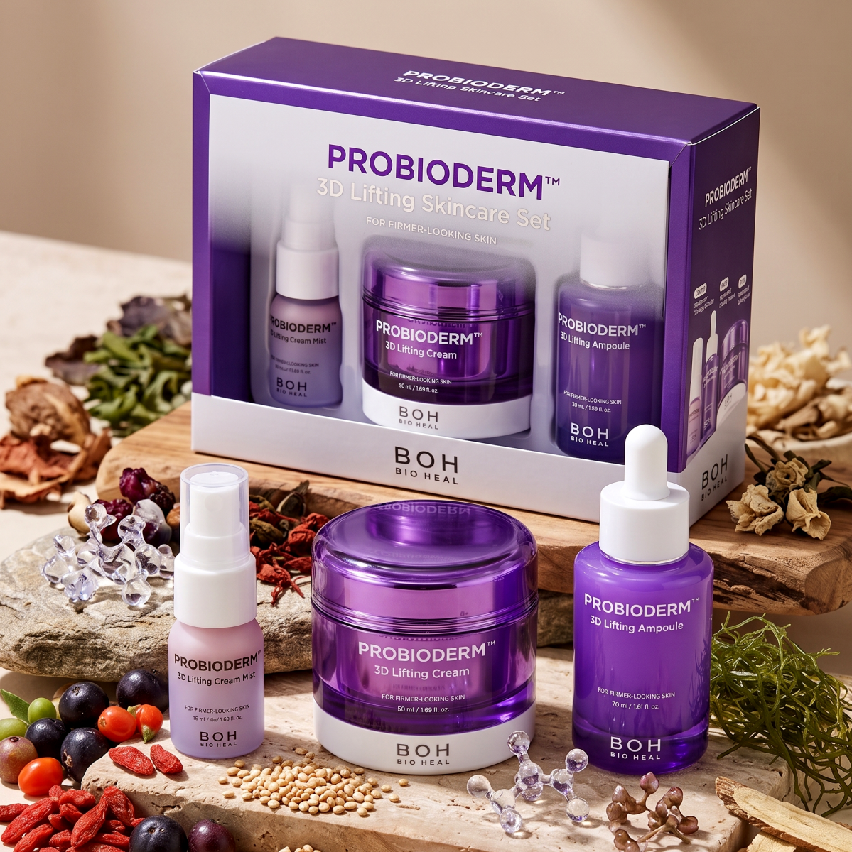 BIOHEAL BOH Probioderm 3D Lifting Travel Kit 3 items | AmiGlow NZ - AmiGlow