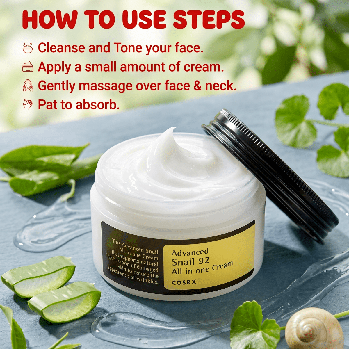 COSRX Advanced Snail 92 All In One Cream 100ml | Snail Mucin Cream | AmiGlow NZ - AmiGlow
