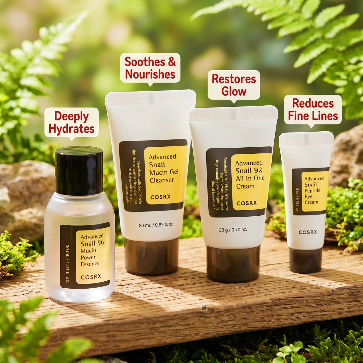 COSRX All About Snail 4-Step Kit | Snail Mucin Set | AmiGlow NZ - AmiGlow