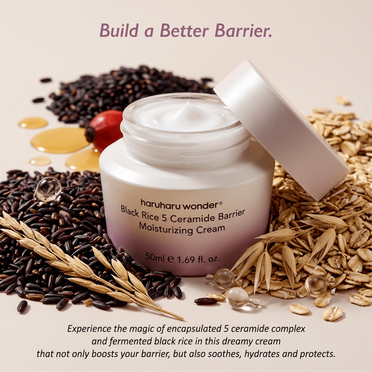 Haruharu Wonder Black Rice 5 Ceramide Cream 50ml | AmiGlow NZ - AmiGlow