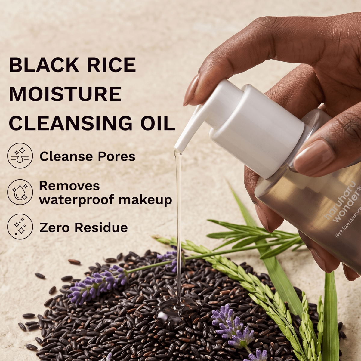 Haruharu Wonder Black Rice Cleansing Oil 150ml | AmiGlow NZ - AmiGlow