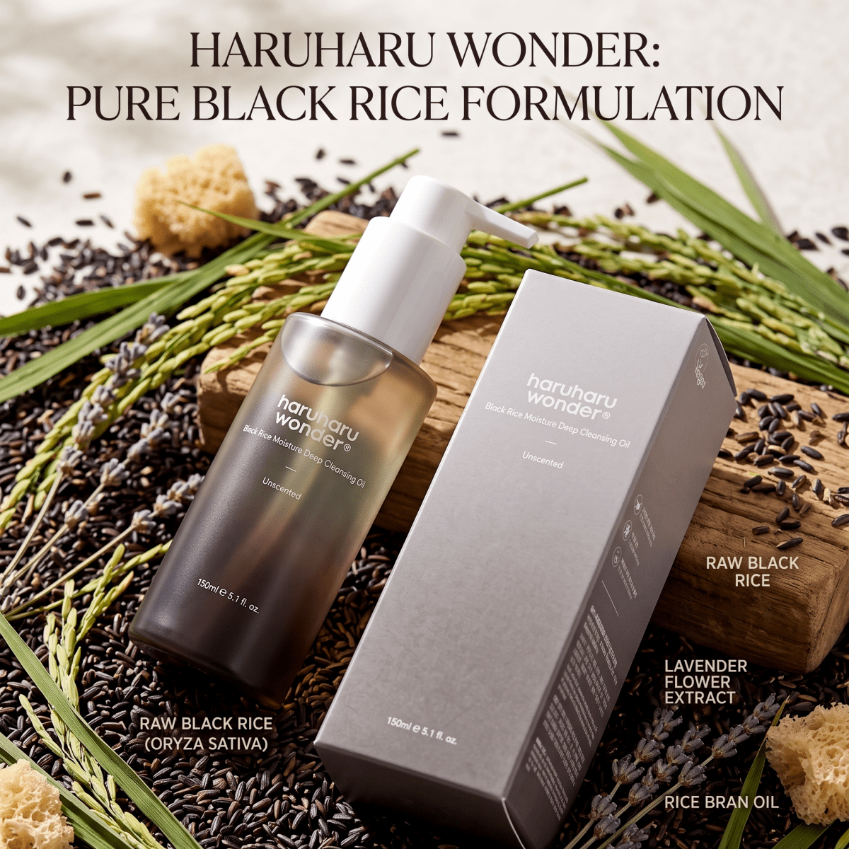 Haruharu Wonder Black Rice Cleansing Oil 150ml | AmiGlow NZ - AmiGlow