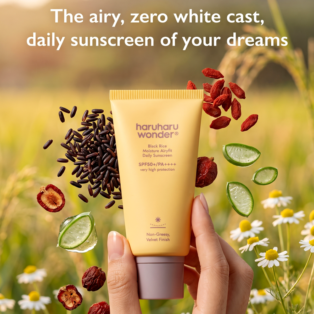 Haruharu Wonder Black Rice Sunscreen 50ml | Airyfit Sunscreen | AmiGlow NZ - AmiGlow