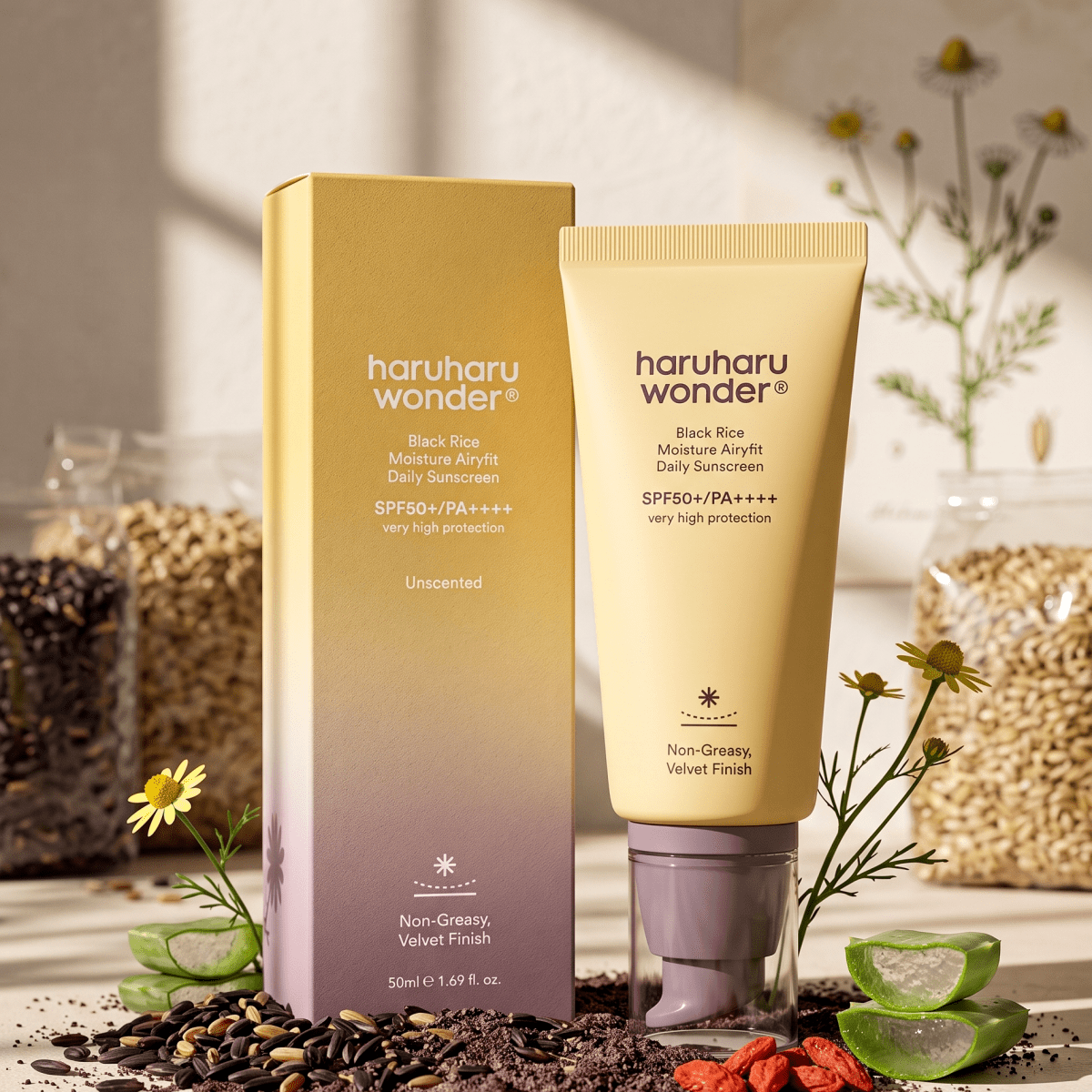 Haruharu Wonder Black Rice Sunscreen 50ml | Airyfit Sunscreen | AmiGlow NZ - AmiGlow