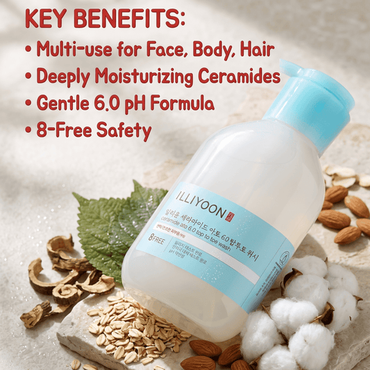 ILLIYOON Ceramide Ato 6.0 Top to Toe Wash 500ml | All-in-One Wash | AmiGlow NZ - AmiGlow