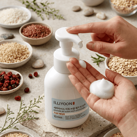 ILLIYOON Ceramide Ato Bubble Wash & Shampoo 400ml | AmiGlow NZ - AmiGlow