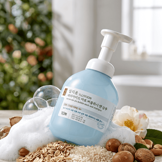 ILLIYOON Ceramide Ato Bubble Wash & Shampoo 400ml | AmiGlow NZ - AmiGlow