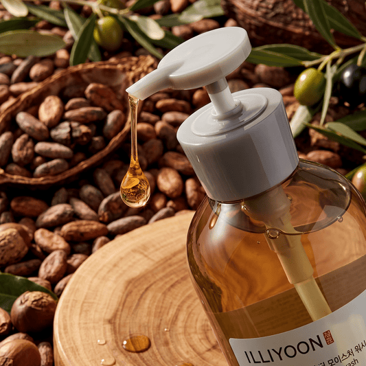 ILLIYOON Ultra Repair Deep Moisture Wash, in a large 500ml pump bottle for dry-skin hydration.