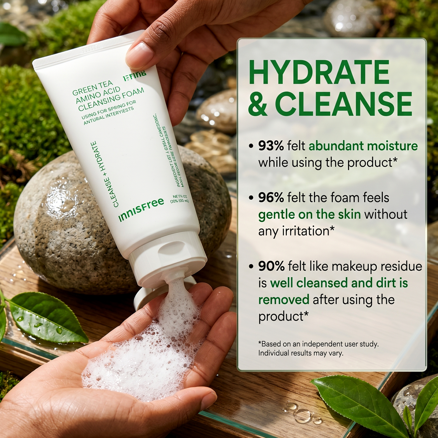 Innisfree Green Tea Amino Hydrating Cleansing Foam 30ml | AmiGlow NZ